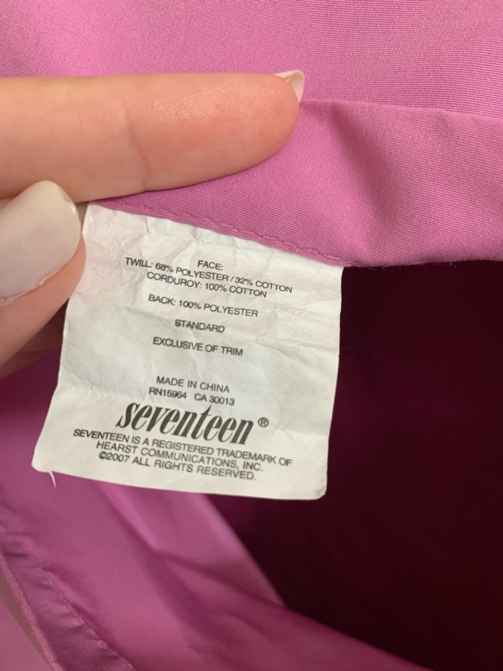 Seventeen Magazine Y2K Girl Floral Patchwork Corduroy Purple Pattern PillowCases - Picture 5 of 7